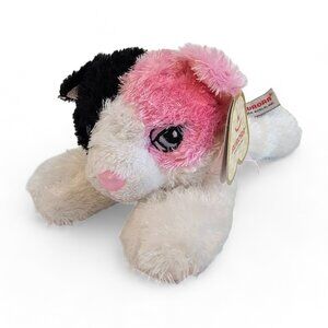 Aurora World Be My Pinkie Cat Plush Stuffed Animal Pink White Calico Flopsie 7"